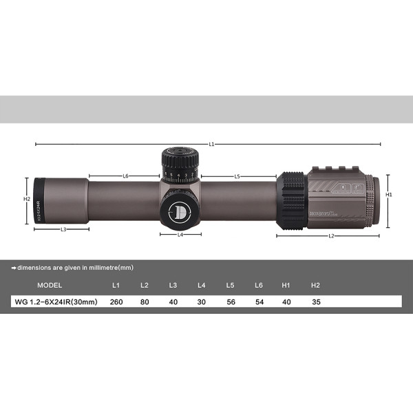 Oптика Discovery Optics WG 1.2-6X24IR