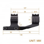 Монтаж за оптика Discovery Cantilever Scope Mount 25,4mm/30mm