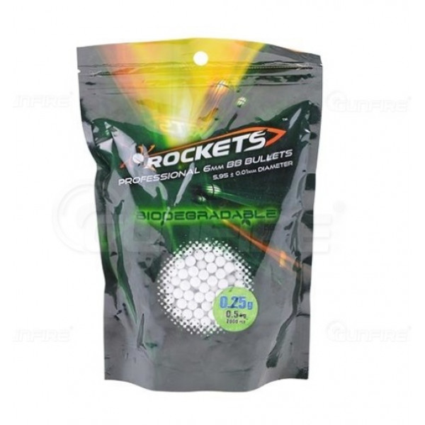 Биоразградими топчета Rockets Professional BIO 0,25g BBs - 0,5kg